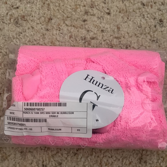 NWT Hunza G tank pink mini dress one size - Picture 9 of 9